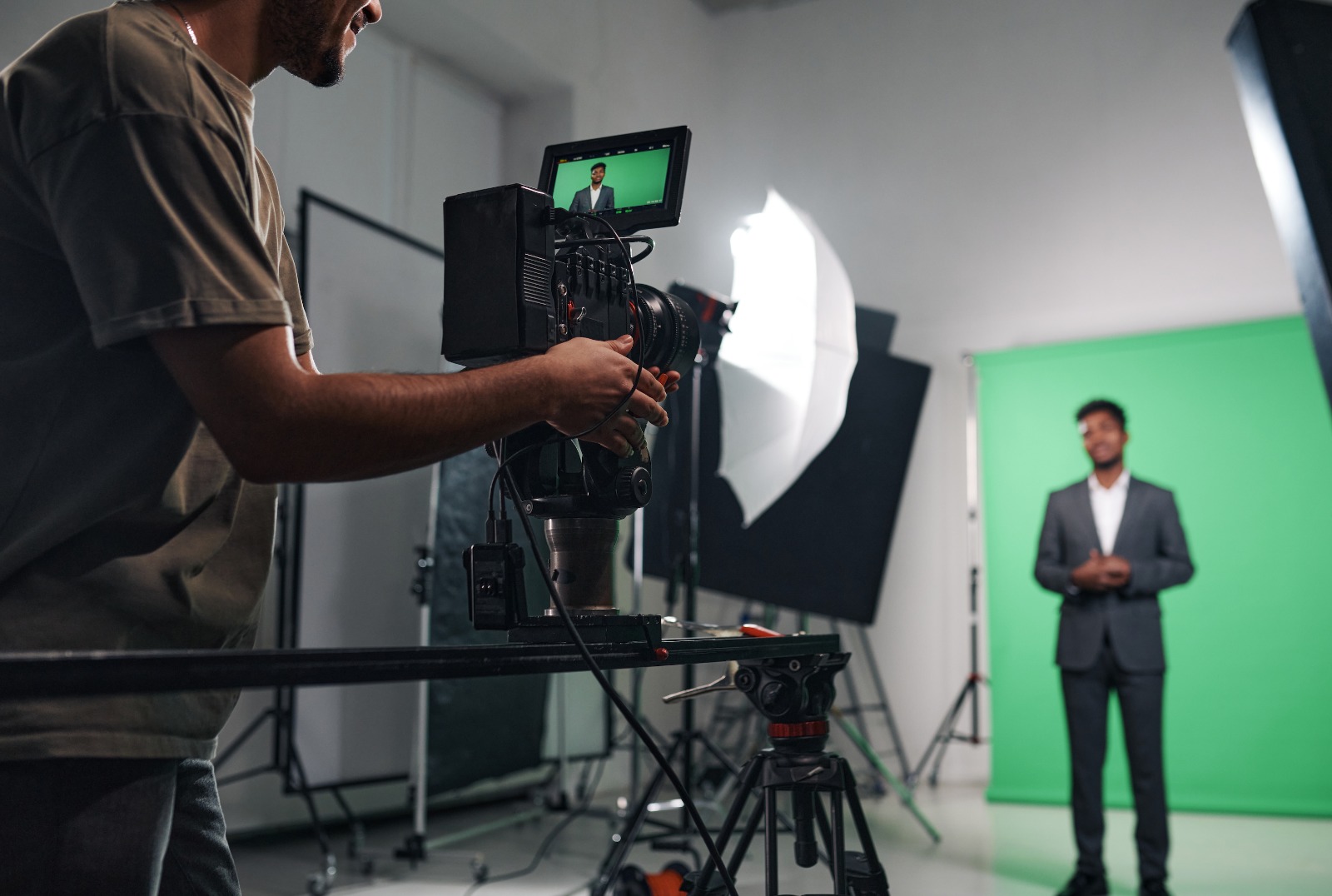 Camera operator filming a commercial