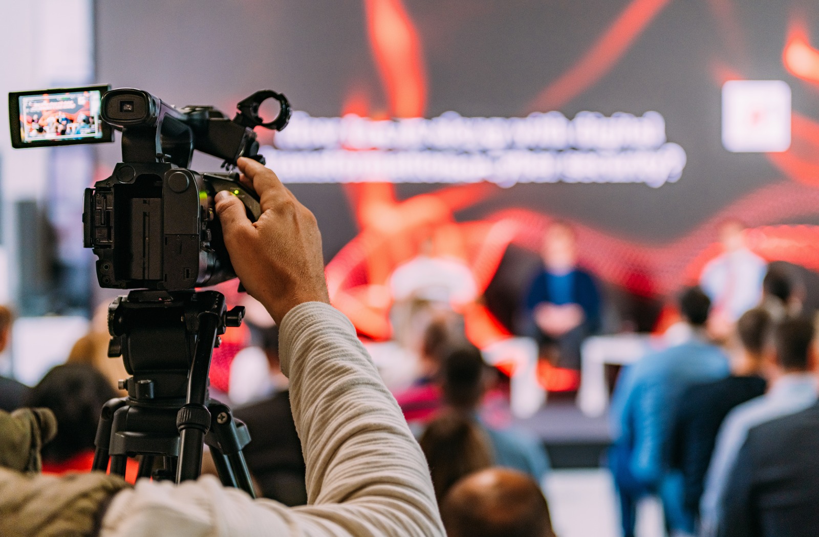 Conference filming setup