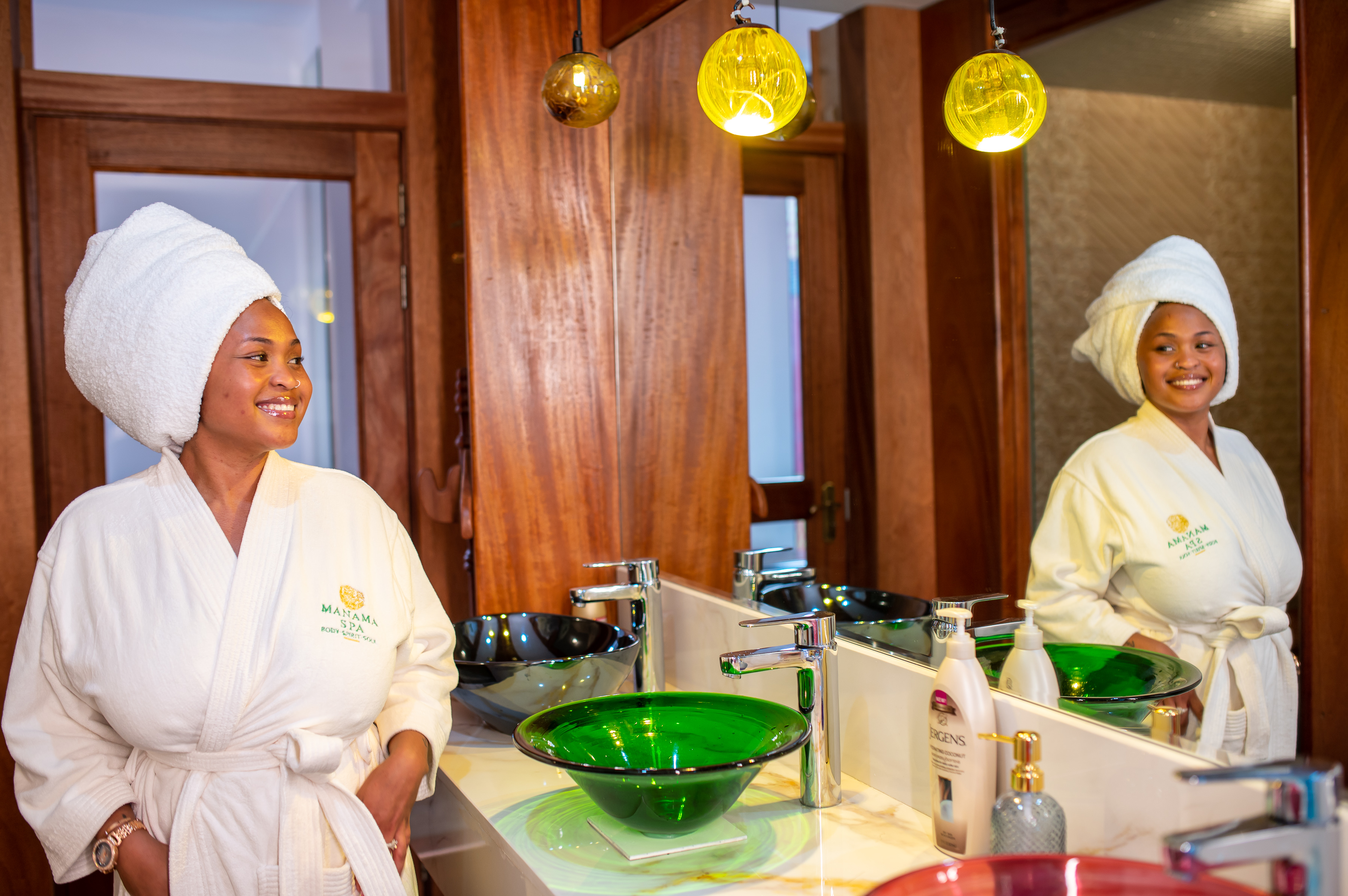 Finished commercial photograph for Manama Spa